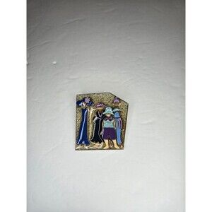 Vintage Woman Pins by Lucinda Artistic Glitter & Resin Brooch Made in the USA